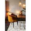 Chaise Dolly velours ocre - Jaune
