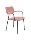 BENSON - Pink velvet armchair