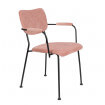 BENSON - Armlehnstuhl aus Samt, rosa