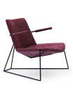 SOLVEIG - Contemporary design armchair plum