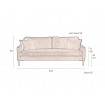 sofá de polipiel marrón houda dimensiones