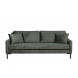 HOUDA - 3-Sitzer-Sofa in Lederoptik grau/grün