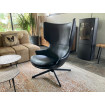 TORINI - Black swivel design armchair