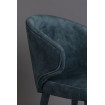 Velours Bleu chaise Lunar chez Dutchbone