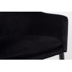 Black velvet dining armchair