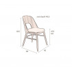 TALIKA - Wooden Dining Chair - size