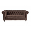 CHESTER - 3 seater sofa in brown velvet