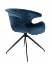 MIA - Chaise velours bleu