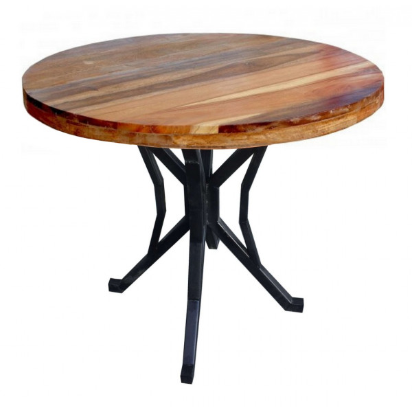 table repas ronde bois naturel