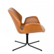 NIKKI - Brown Swivel lounge chair by Zuiver