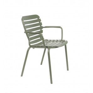 VONDEL - Chaise de jardin Accoudoirs vert