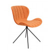 Orange velvet design dining chair