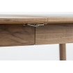 GLIMPS - Table repas en bois rallonges Noyer S