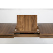 GLIMPS - Table repas en bois rallonges Noyer S