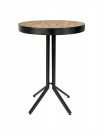 MAZE - Table haute ronde en bois marron L75