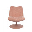 Fauteuil velours rose Zuiver