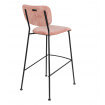 Pink Velvet bar stool Benson Zuiver