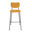 BENSON - Yellow Velvet bar chair Zuiver