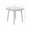FAB - wooden round dining table-size