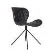 OMG - Design-Stuhl in Lederoptik, schwarzer