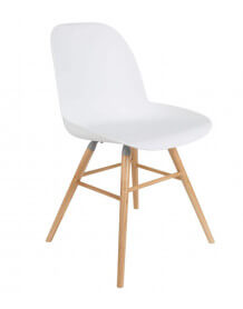 Design-Stuhl Zuiver weiß
