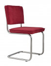 RIDGE - Chaise de repas en velours rouge