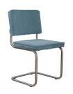 RIDGE - Chaise de repas en velours bleu