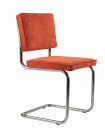 RIDGE - Orange velvet dining chair