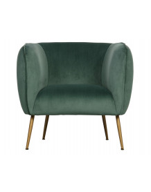 SCOUT - Green velvet armchair