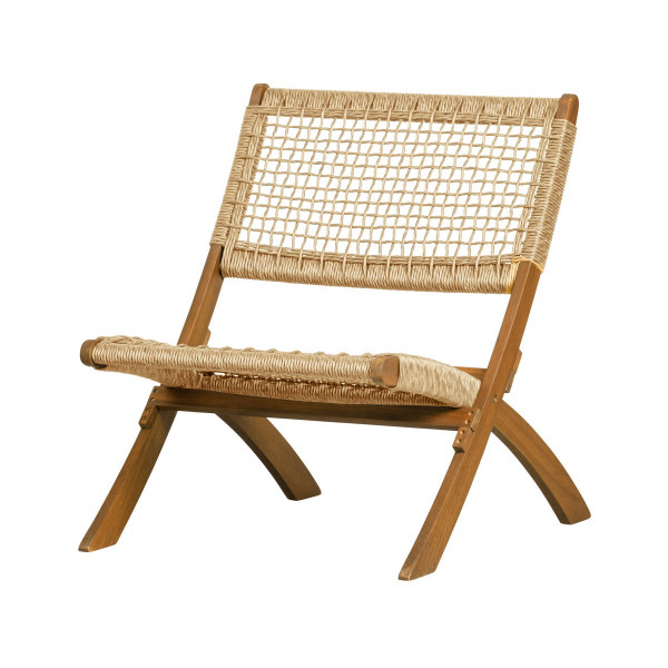 LOIS - Brown foldable outdoor lounge chair
