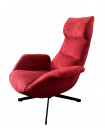 ASTI - Modern red swivel armchair