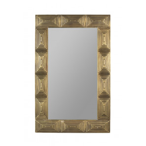 VOLAN - Espejo de madera con placa de latón