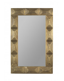 VOLAN - Miroir en bois plaque Laiton