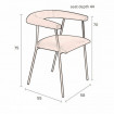 HAILY - Chaise de salle à manger-dimensions en velours rouge