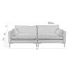 Summer Sofa by Zuiver 3 seats-size