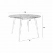 HAVANE - Table de repas ronde en bois noir 110 - dimension