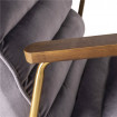 DALLAS - Retro-Sessel aus grauem Samt Detail
