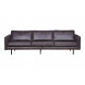 RODEO - 4-Sitzer-Sofa aus Leder, schwarz