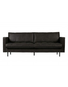 RODEO - 3-Sitzer-Sofa aus schwarzem Leder 230