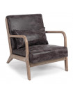 VINCENT - Scandinavian armchair aged leather like