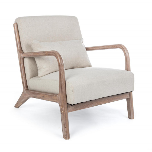 VINCE - Scandinavian armchair aged leather like
