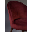 Chaise Barbara en Velours rouge/bordeaux