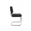 RIDGE - Perfil de silla de comedor de terciopelo negro