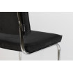 RIDGE - Chaise de repas en velours noir détail
