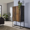 IRON - Wood and metal console L110