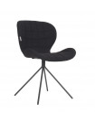 OMG - Chaise design en tissu noir