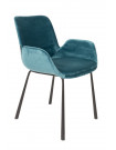 BRIT - Blue velvet dining chair