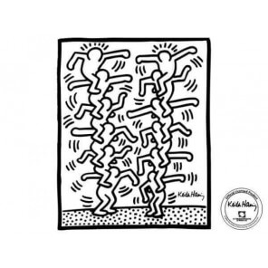 Adesivo "Two stack of figures" di Keith Haring
