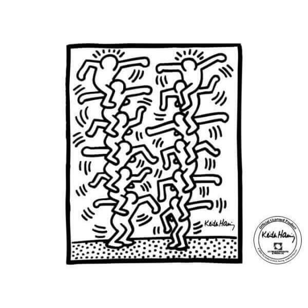 Sticker "Two stack of figures" from Keith Haring