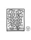 Sticker "Two stack of figures" de Keith Haring